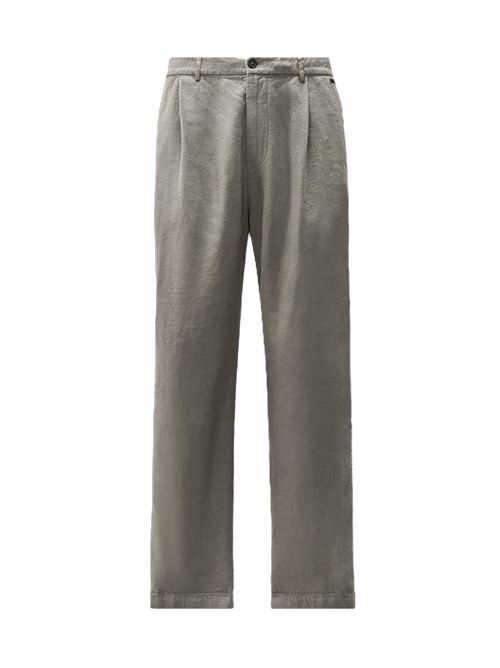 Linen PantPantaloni in lino smerigliato tinti in capo Massimo Osti Studio | 21MMPA015A-110786G359 WALNUT